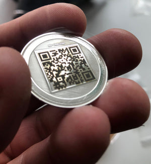 Laser Engraved Silver Physical Ethereum Wallet