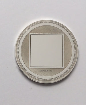 Laser Engraved Silver Physical Ethereum Wallet
