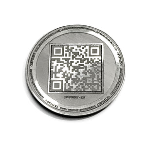 Laser Engraved Silver Physical Bitcoin Wallet